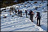 Sneeuwschoenwandeling vanuit Ascharina naar Chrüz, Zwitserland , zaterdag 9 januari 2016