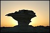 zonsondergang witte woestijn Farafra, Egypte , vrijdag 12 november 2004