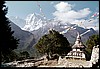 terugkeer naar Namche Bazaar, Nepal , zondag 9 mei 2004