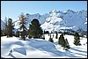 Sneeuwwandelen in NP Fanes Sennes, Italie , woensdag 25 februari 2009