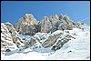 Sneeuwwandelen in NP Fanes Sennes, Italie , woensdag 25 februari 2009