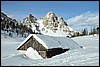 Sneeuwwandelen in NP Fanes Sennes, Italie , vrijdag 27 februari 2009