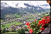 Uitzicht hotel op op Grossarl - Oostenrijk , maandag 25 juli 2011