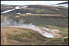 trekking van Hrafntinnusker  naar Landmannalaugar , IJsland , zaterdag 26 juli 2008