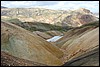 trekking van Hrafntinnusker  naar Landmannalaugar , IJsland , zaterdag 26 juli 2008