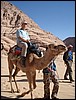 kameel rit in Wadi Rum - Jordanië , woensdag 2 januari 2008