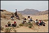 pauze in Wadi Rum - JordaniÃ« , dinsdag 1 januari 2008