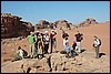 bovenop rots in Wadi Rum - JordaniÃ« , donderdag 3 januari 2008
