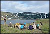 kamp Ksoedatsj krater, Kamtsjatka , maandag 22 juli 2013