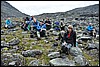 trektocht door Lovozero gebergte, Kola, Rusland , zaterdag 15 augustus 2009