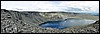 Panorama bergmeer, Kola, Rusland , zaterdag 15 augustus 2009