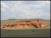 Flaming Cliffs te Bayanzag, Mongolië , vrijdag 18 juli 2003