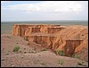 Flaming Cliffs te Bayanzag, Mongolië , vrijdag 18 juli 2003