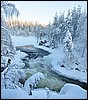 Myllykoski waterval, Oulanka NP, Finland , donderdag 10 februari 2011